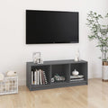 vidaXL Szafka pod telewizor, szara, 104x33x41 cm, lite drewno sosnowe