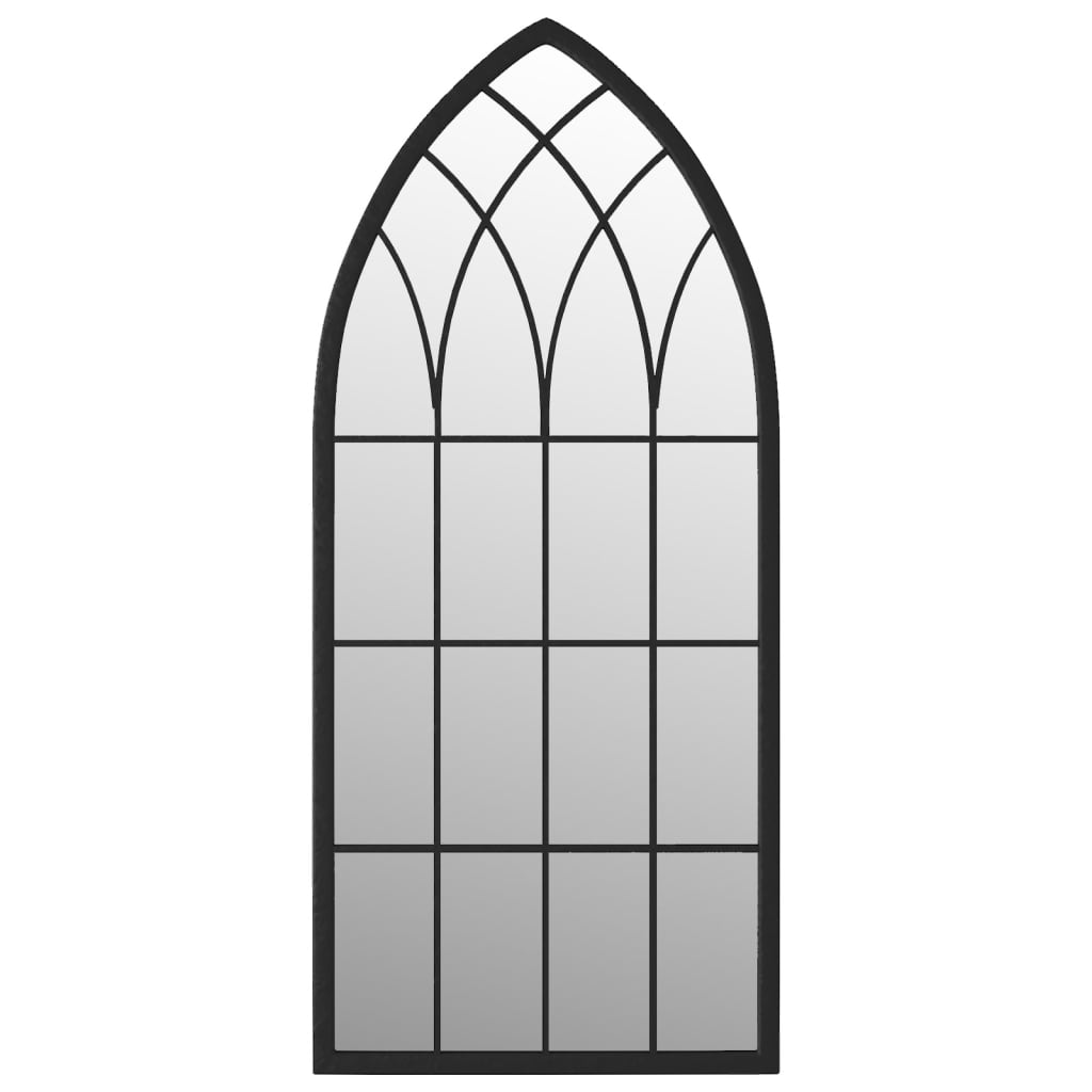 vidaXL Lustro do wnętrz, czarne, 100x45 cm, żelazne