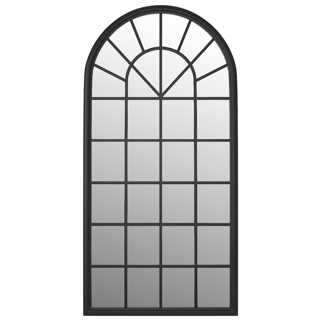 vidaXL Lustro do wnętrz, czarne, 90x45 cm, żelazne