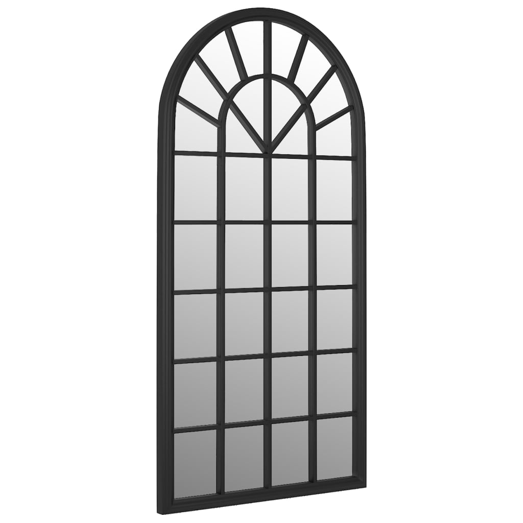 vidaXL Lustro do wnętrz, czarne, 90x45 cm, żelazne
