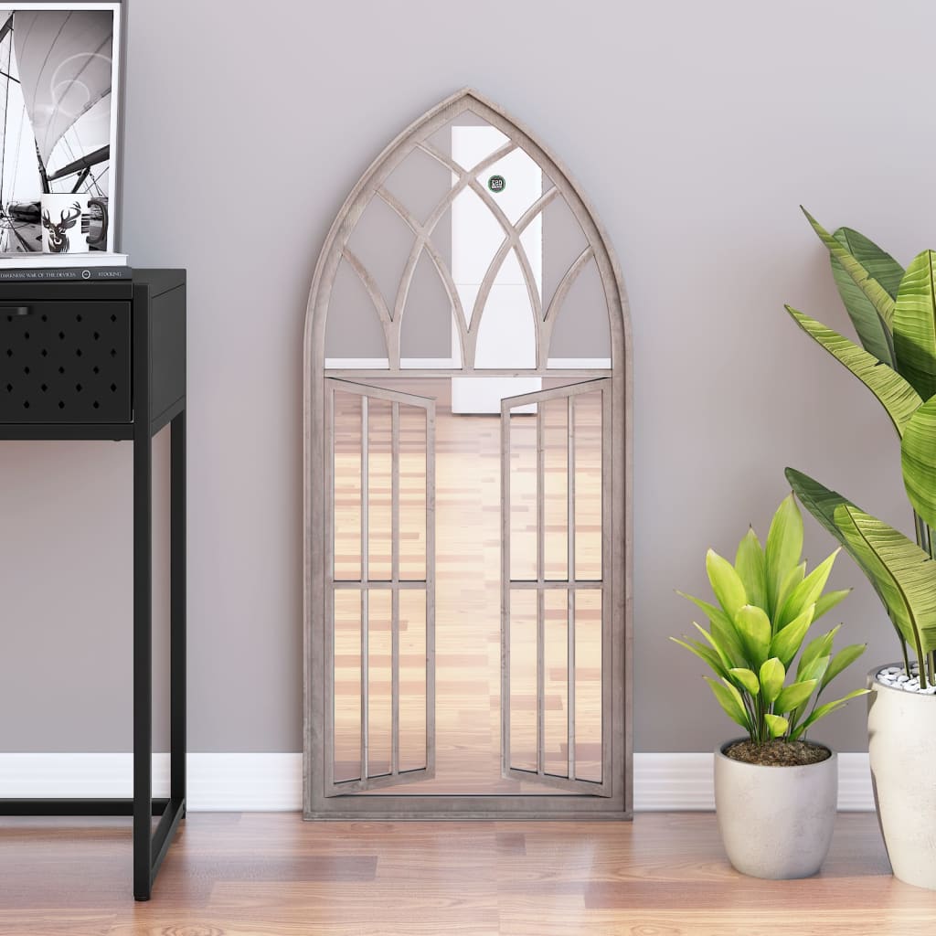 vidaXL Lustro do wnętrz, kolor piaskowy, 100x45 cm, żelazne