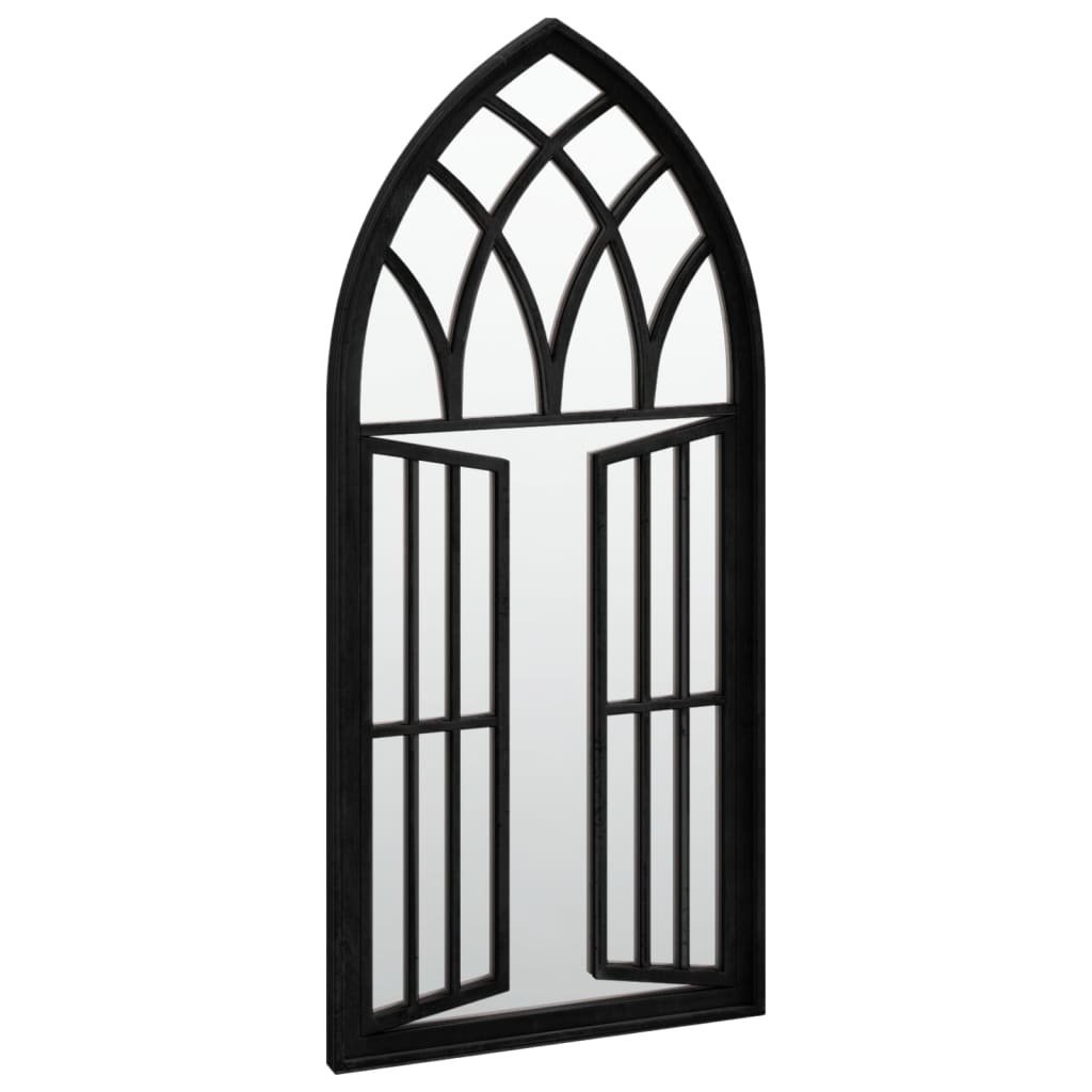 vidaXL Lustro do wnętrz, czarne, 100x45 cm, żelazne