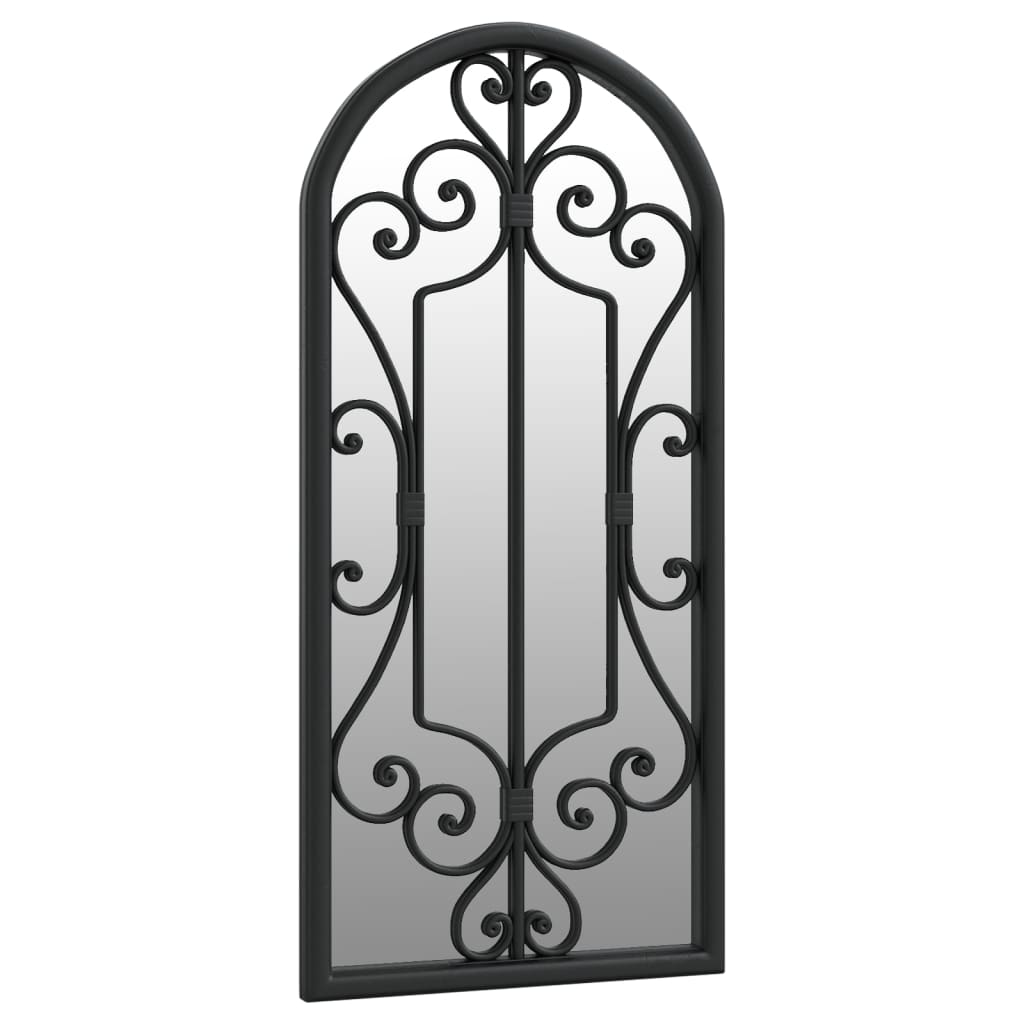 vidaXL Lustro do wnętrz, czarne, 100x45 cm, żelazne