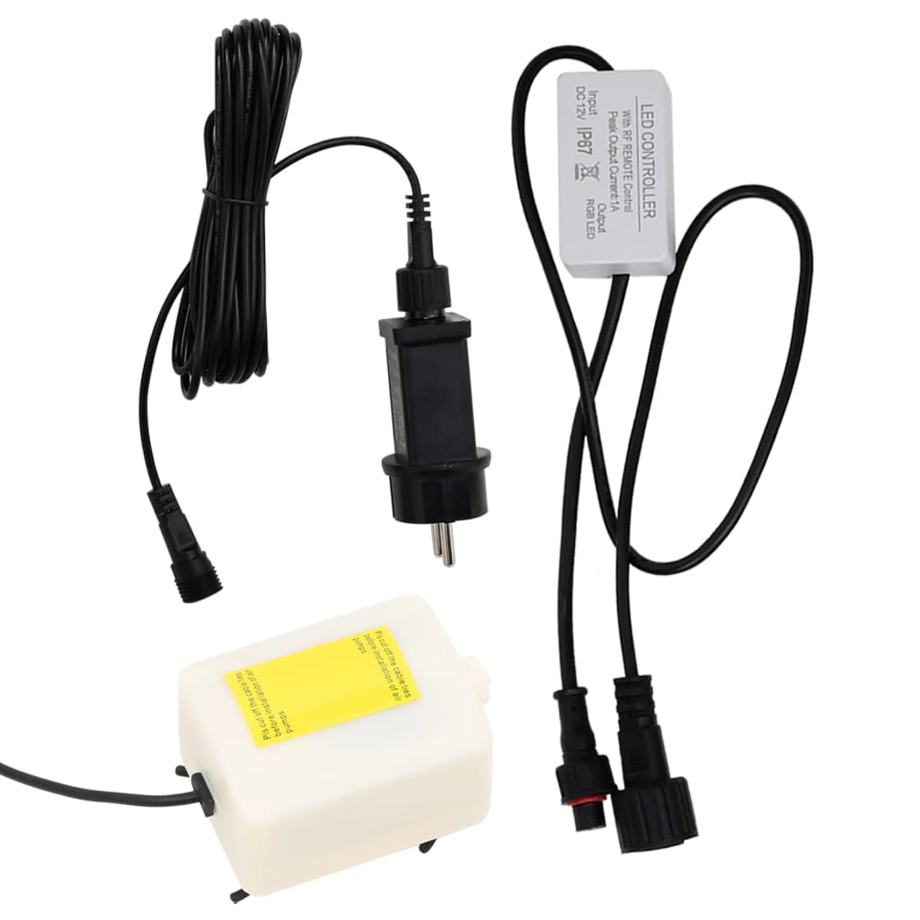 vidaXL Lampa wodna z LED RGB, stal nierdzewna i akryl, 110 cm
