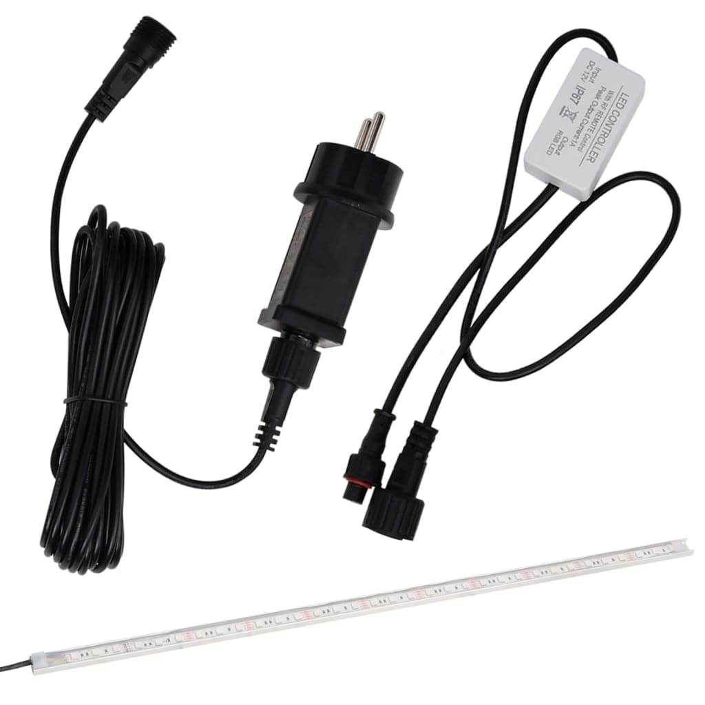 vidaXL Wylewka do wodospadu z oświetleniem RGB LED, akrylowa, 60 cm