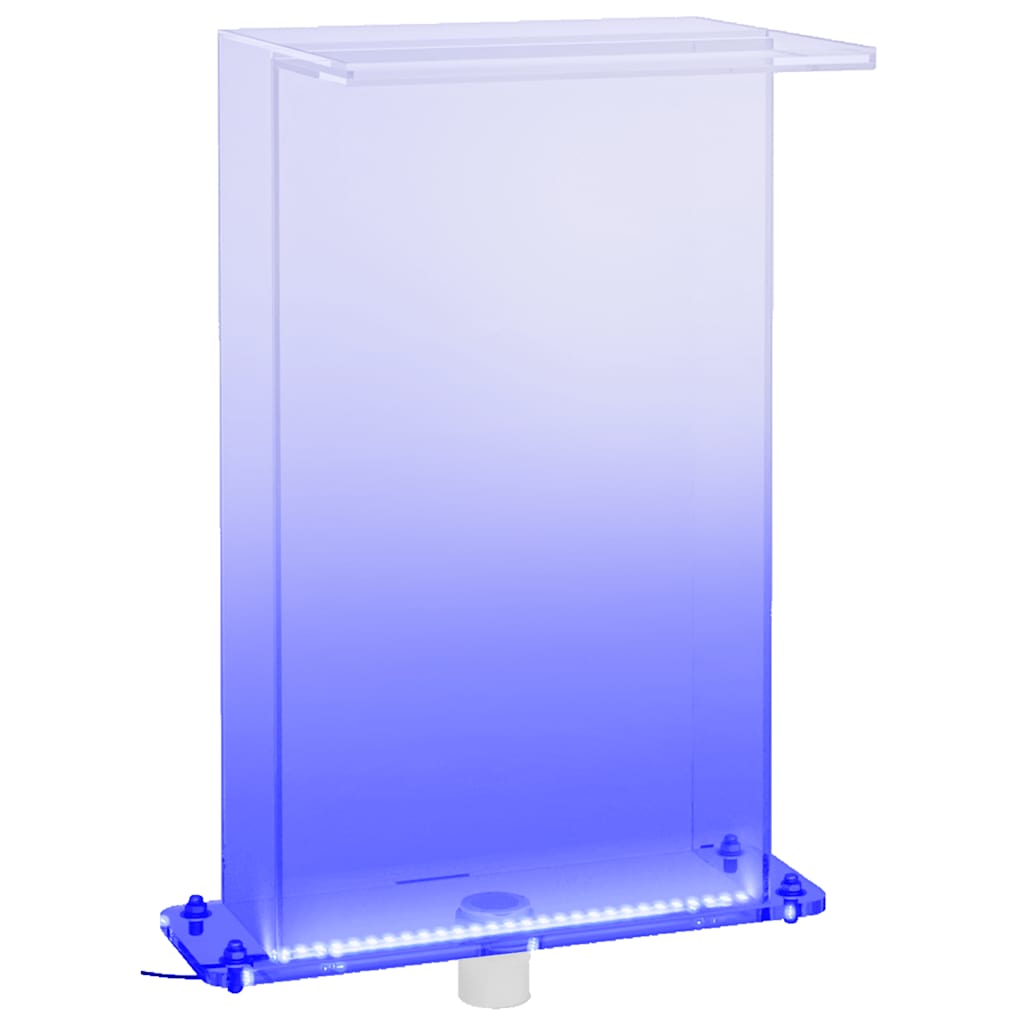 vidaXL Fontanna ogrodowa z oświetleniem RGB LED, akrylowa, 51 cm