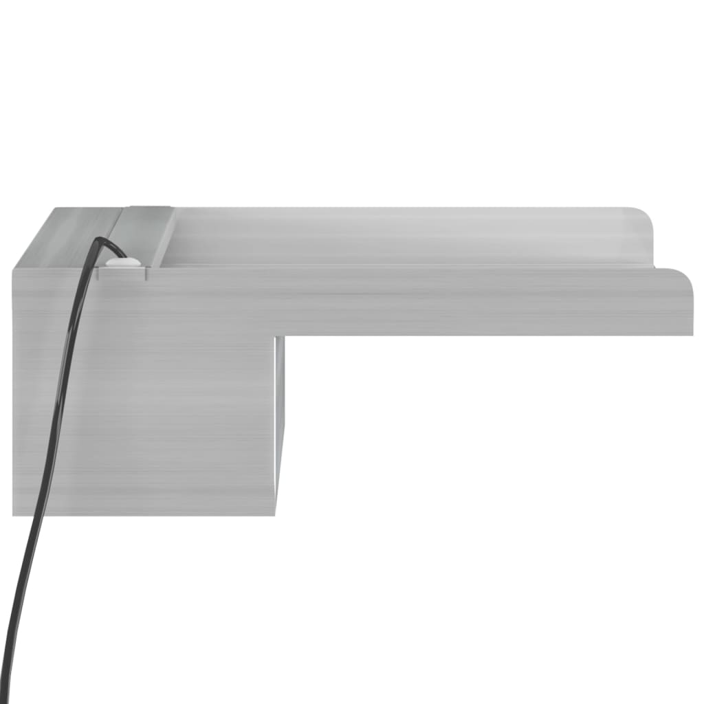vidaXL Wylewka do wodospadu z RGB LED, stal nierdzewna, 30 cm