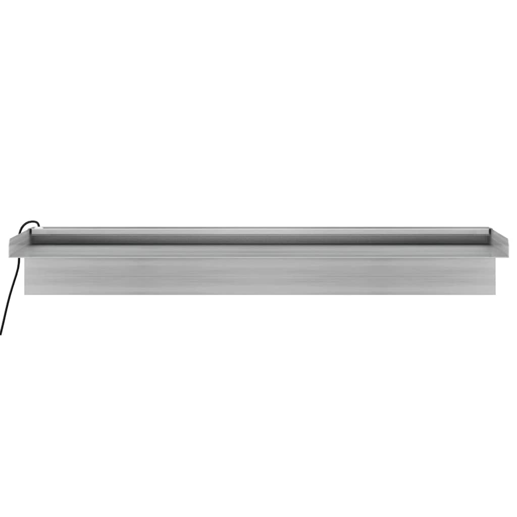 vidaXL Wylewka do wodospadu z RGB LED, stal nierdzewna, 60 cm