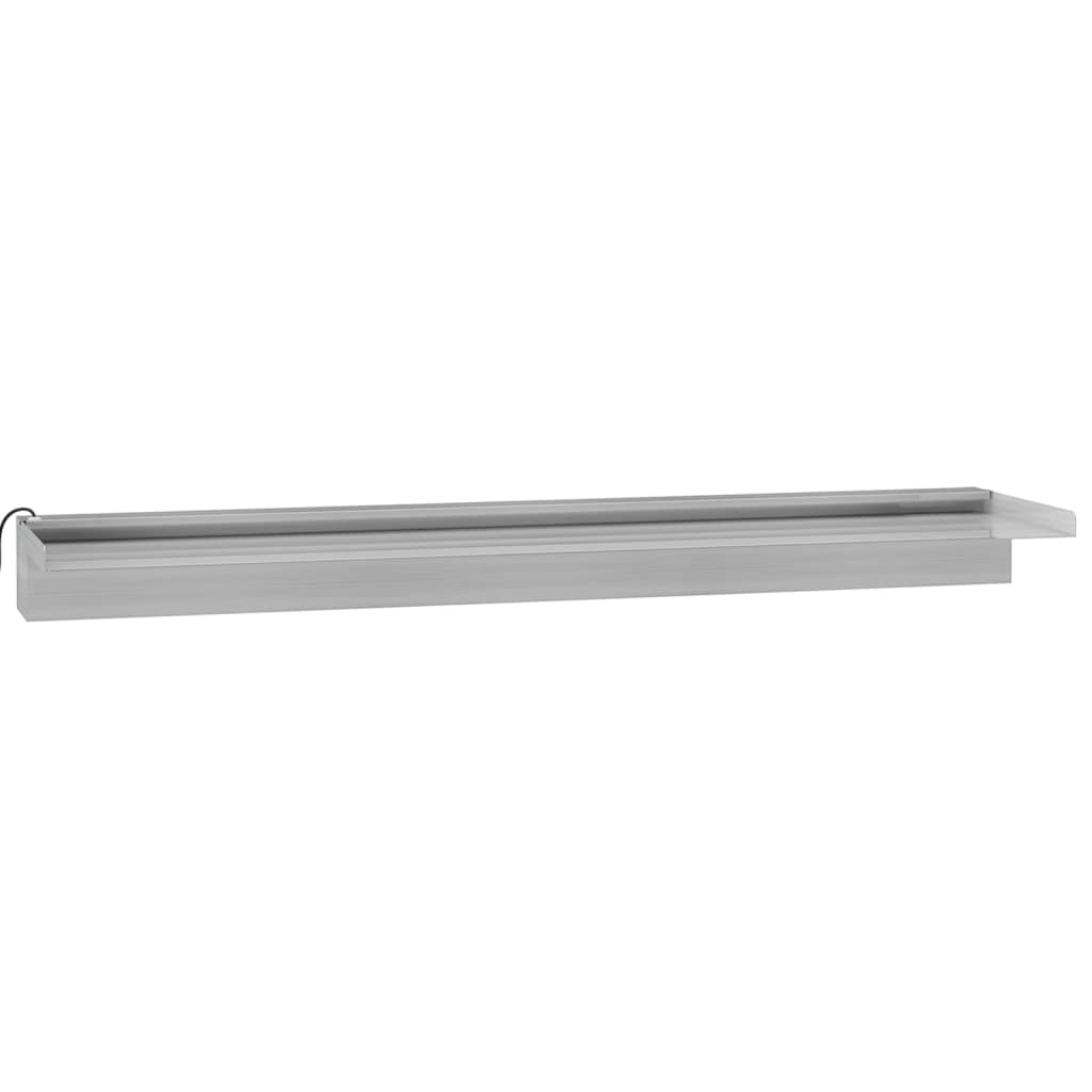 vidaXL Wylewka do wodospadu z RGB LED, stal nierdzewna, 90 cm