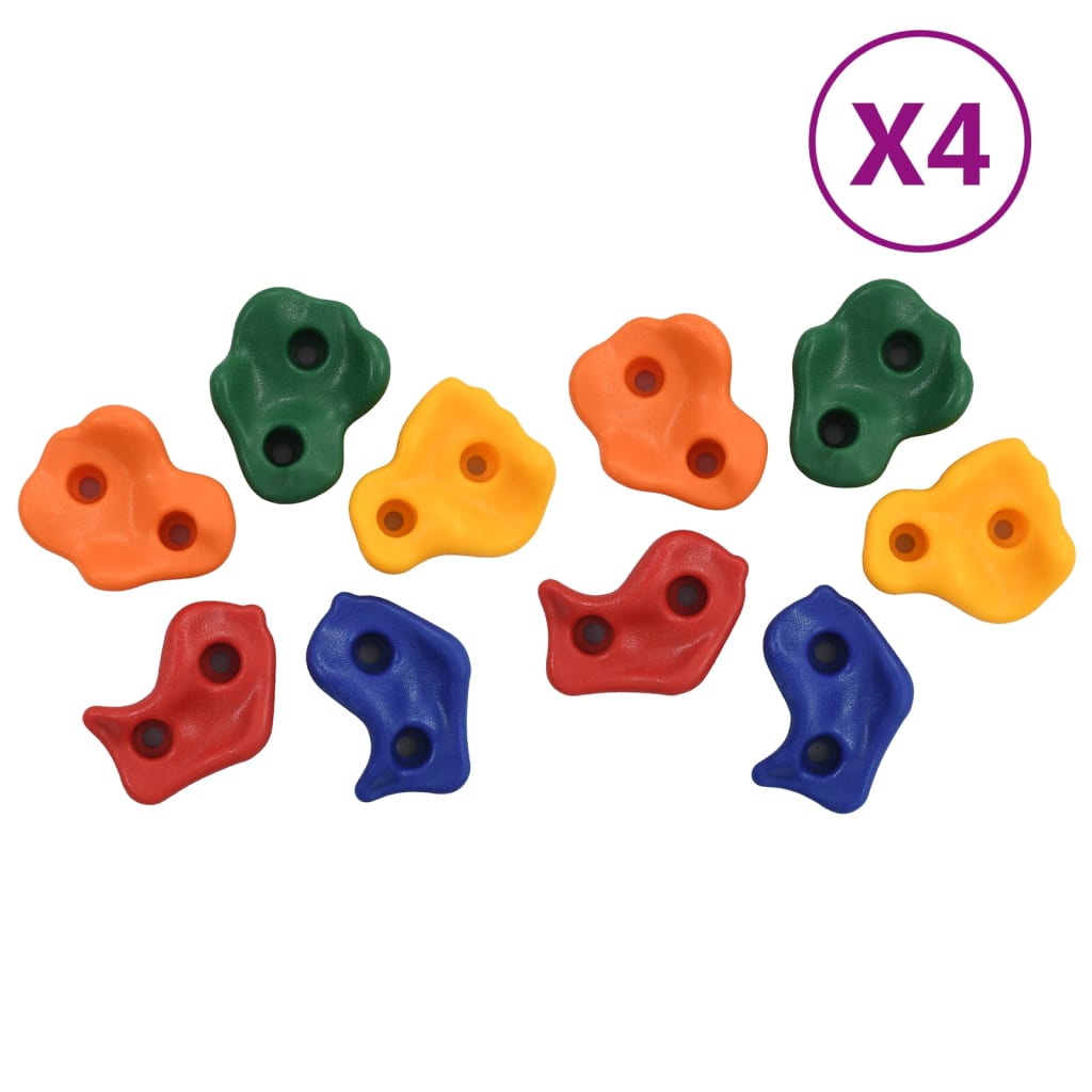 vidaXL Kamienie wspinaczkowe, 40 szt., PE, kolorowe