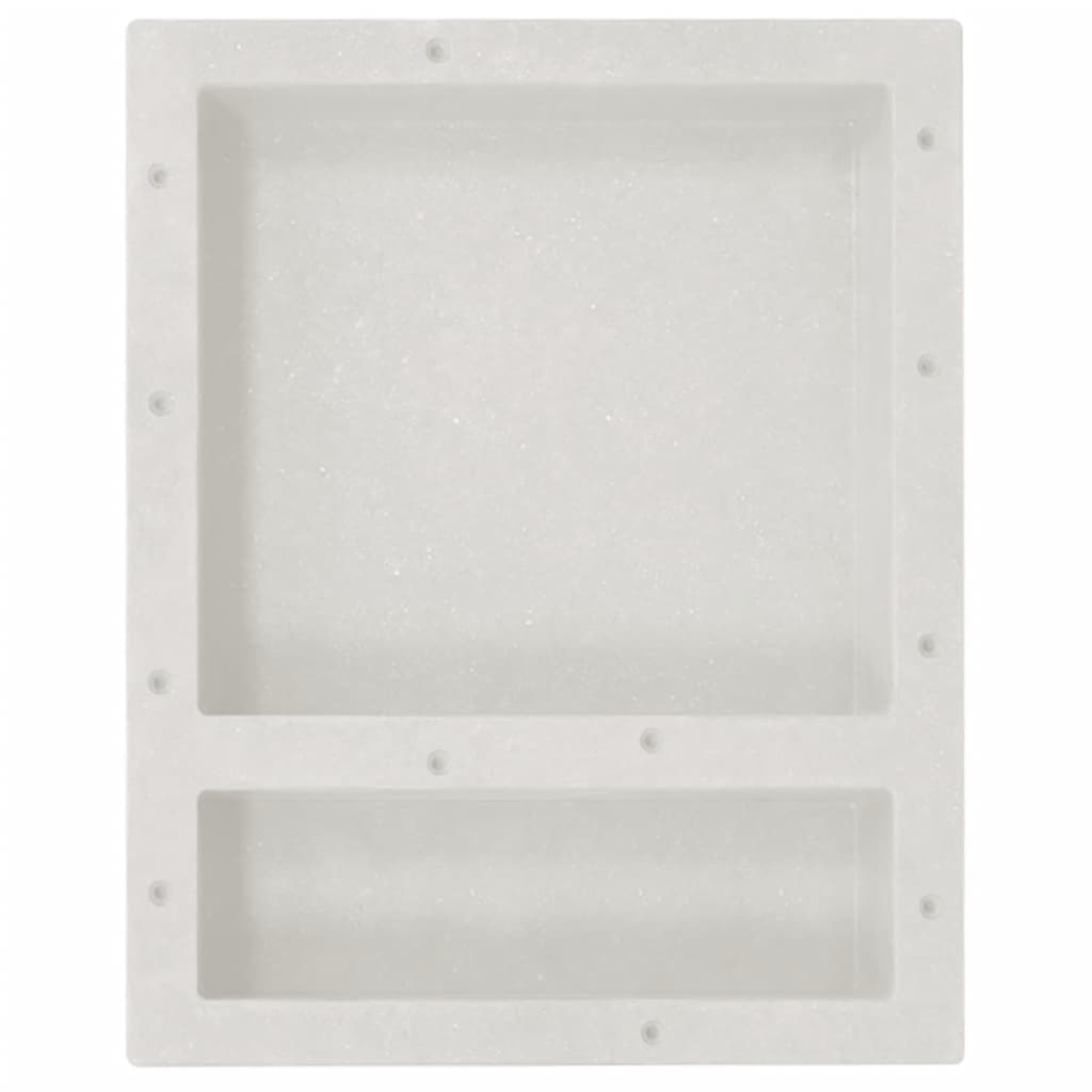 vidaXL Wnęka prysznicowa z 2 półkami, biała matowa, 41x51x10 cm