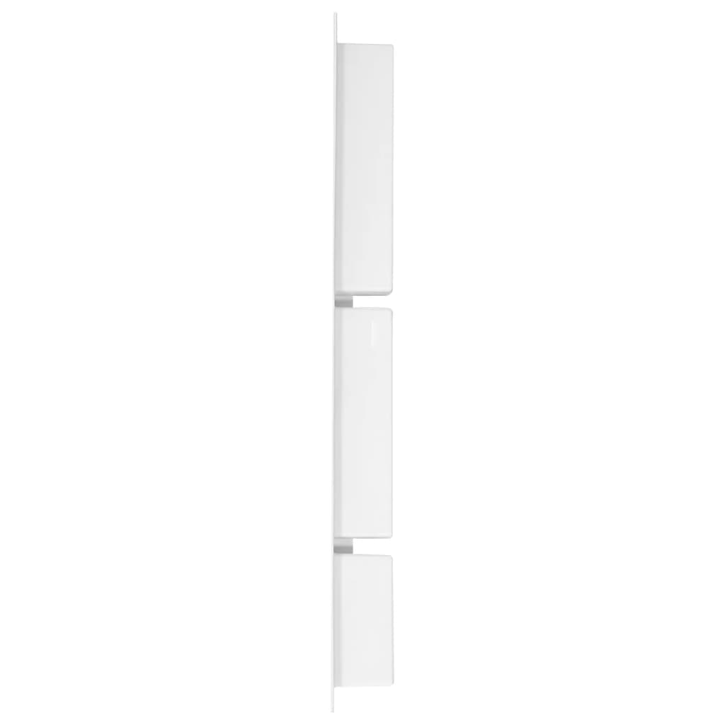 vidaXL Wnęka prysznicowa z 3 półkami, biała, połysk, 41x99x9 cm