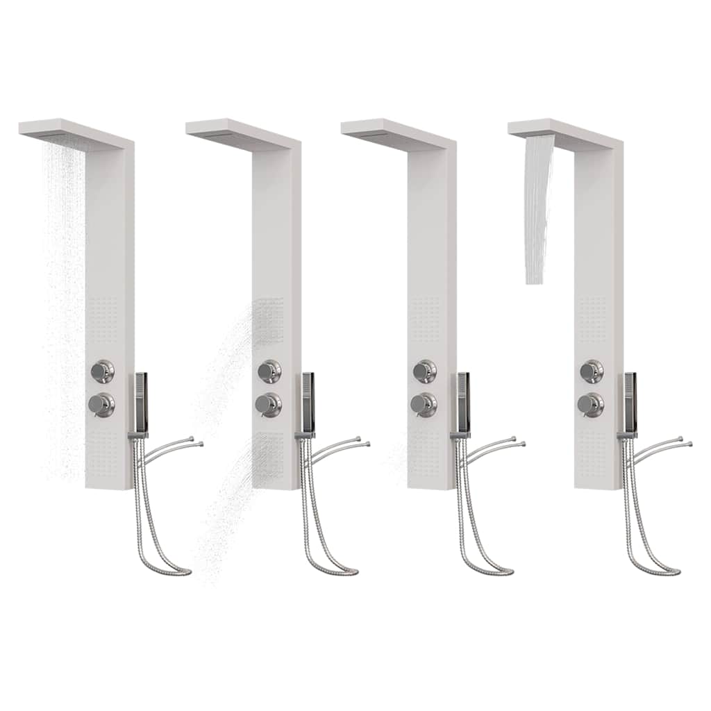 vidaXL Panel prysznicowy, aluminiowy, biały