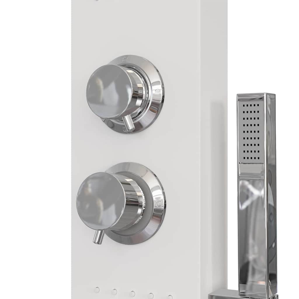 vidaXL Panel prysznicowy, aluminiowy, biały