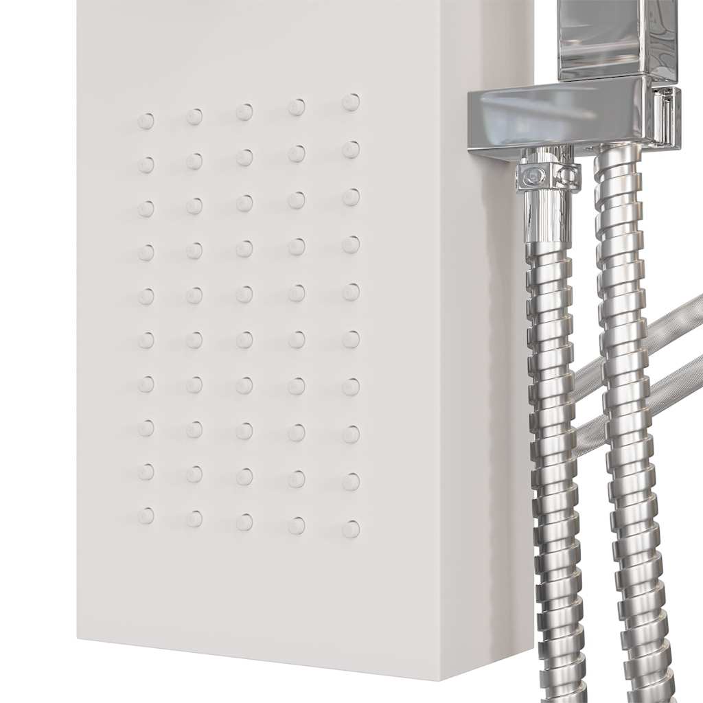 vidaXL Panel prysznicowy, aluminiowy, biały
