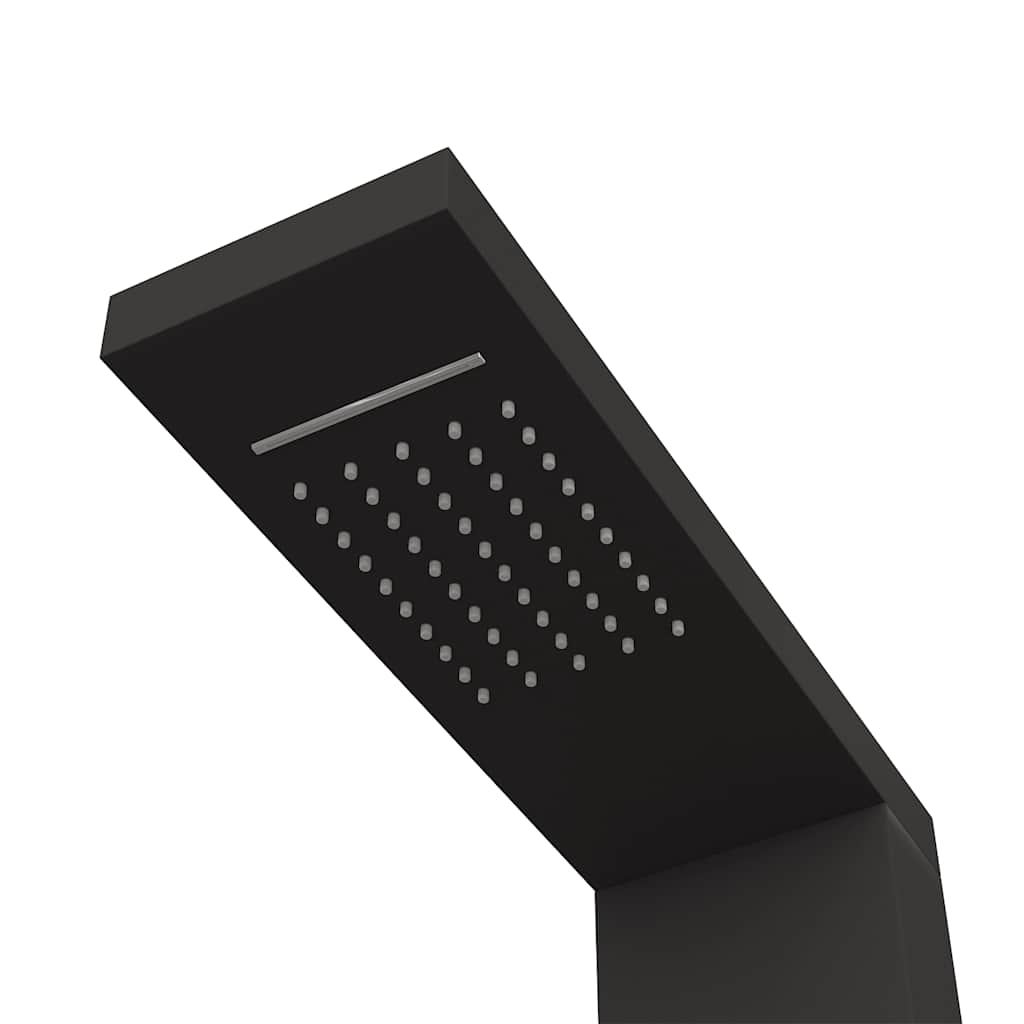 vidaXL Panel prysznicowy, aluminiowy, czarny