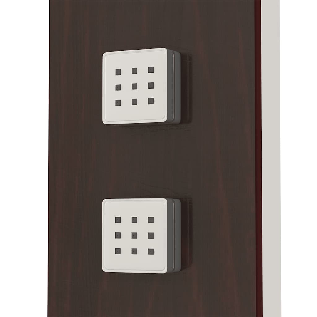 vidaXL Panel prysznicowy, szklany, brązowy