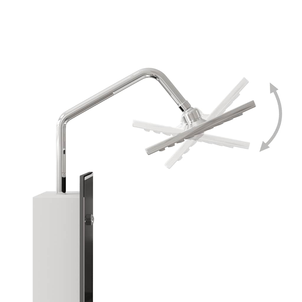 vidaXL Panel prysznicowy, szkło, 18x45,5x130 cm, czarny
