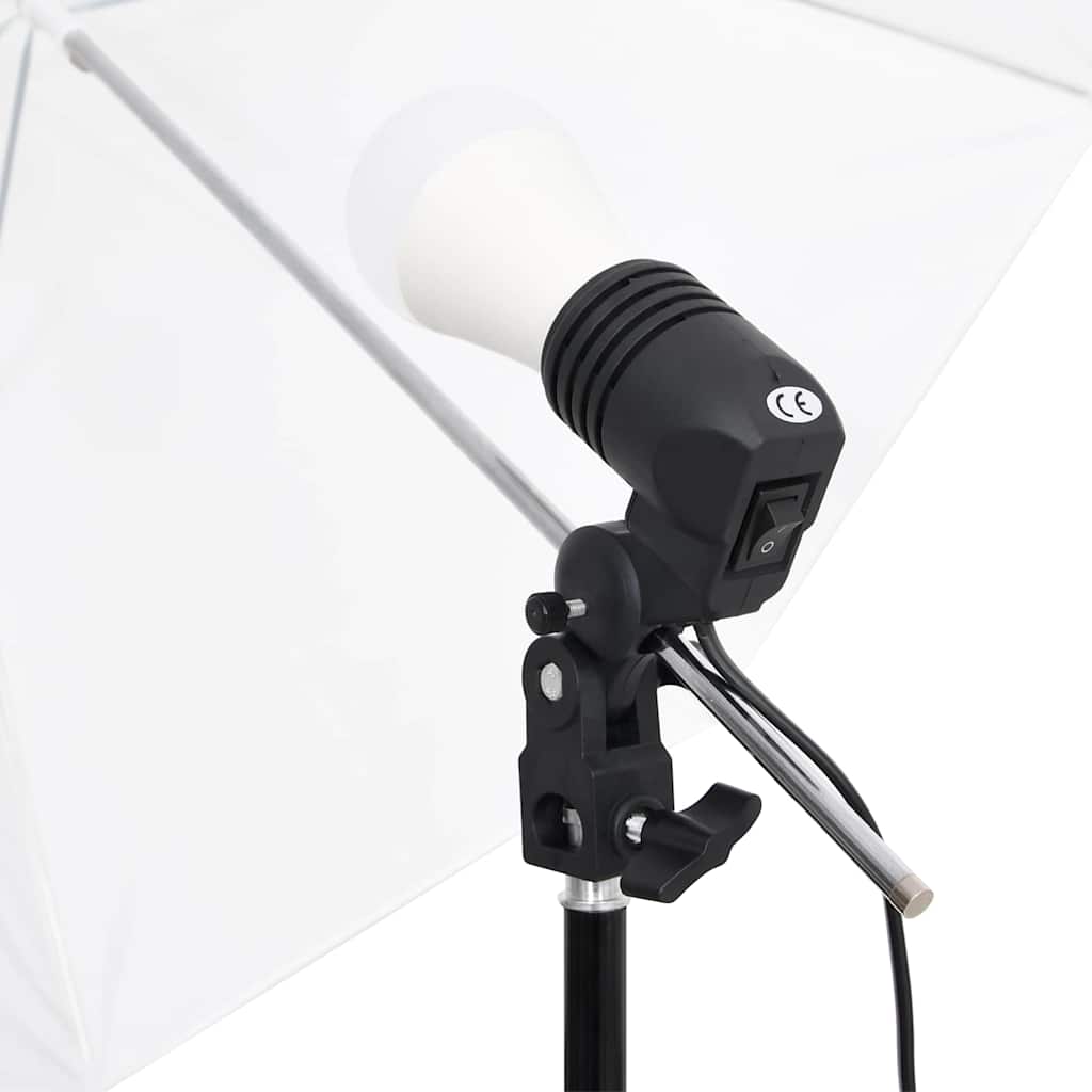 vidaXL Fotograficzny zestaw studyjny z lampami i tłem