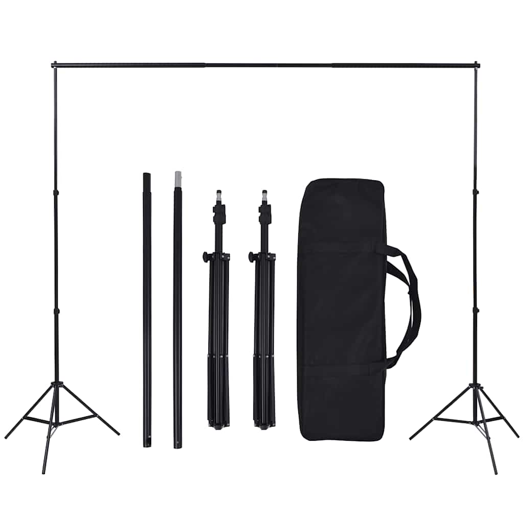 vidaXL Zestaw studyjny z lampą softbox i tłem
