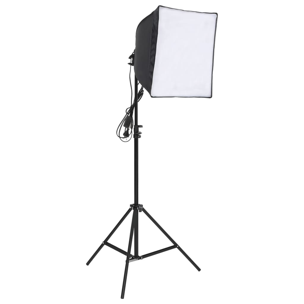 vidaXL Fotograficzny zestaw studyjny z lampami i tłami