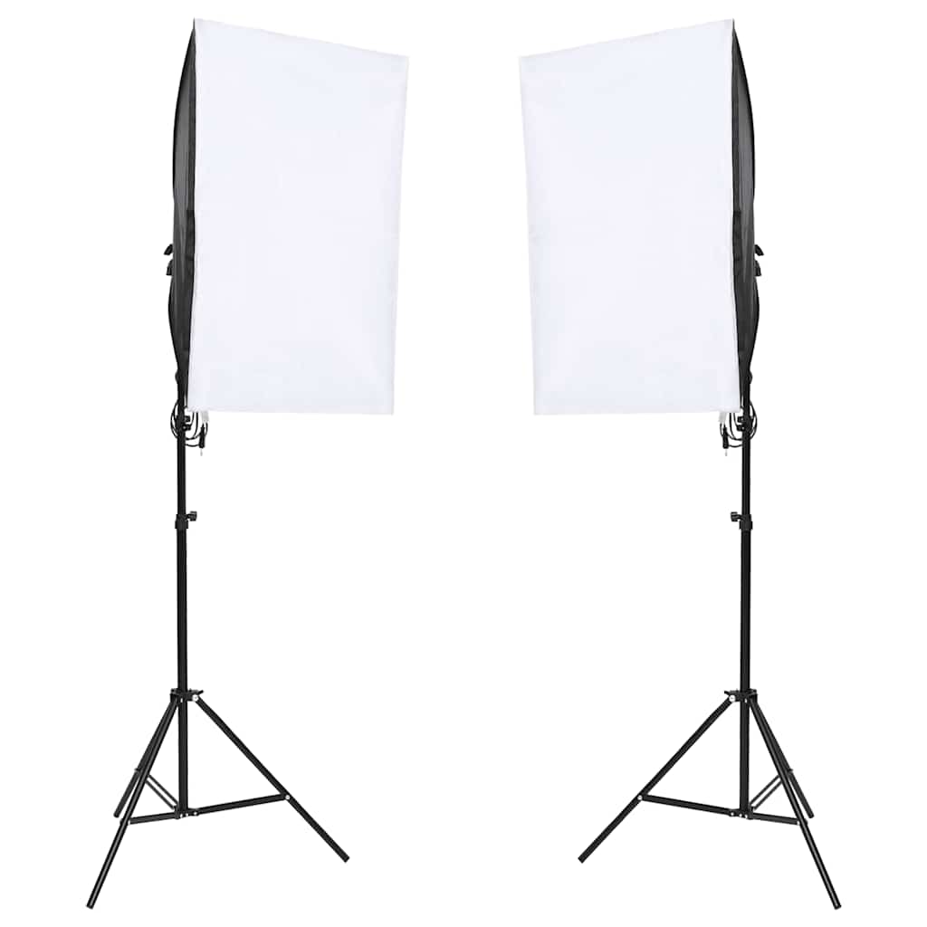 vidaXL Fotograficzny zestaw studyjny z lampami i tłem