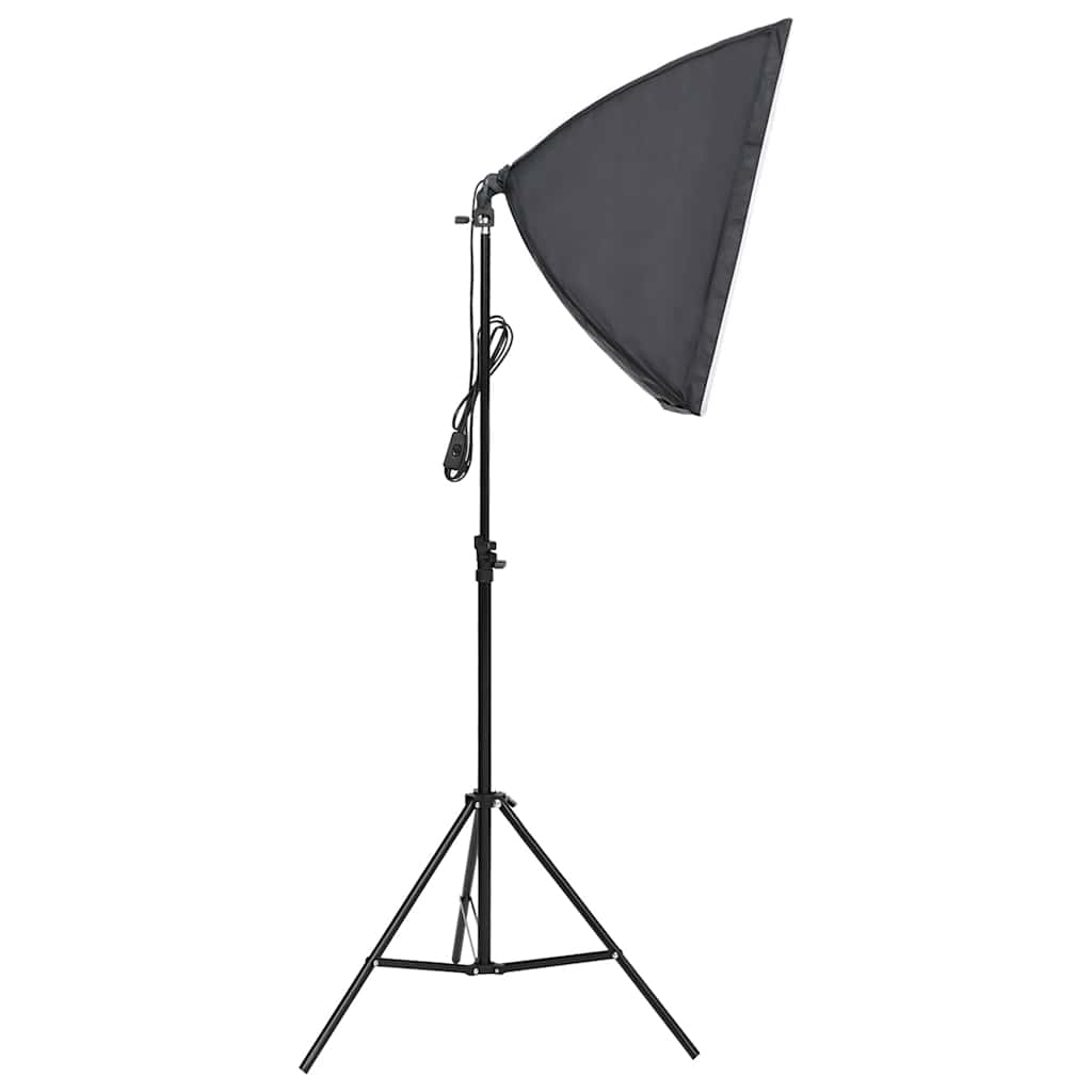 vidaXL Fotograficzny zestaw studyjny z lampami i tłem