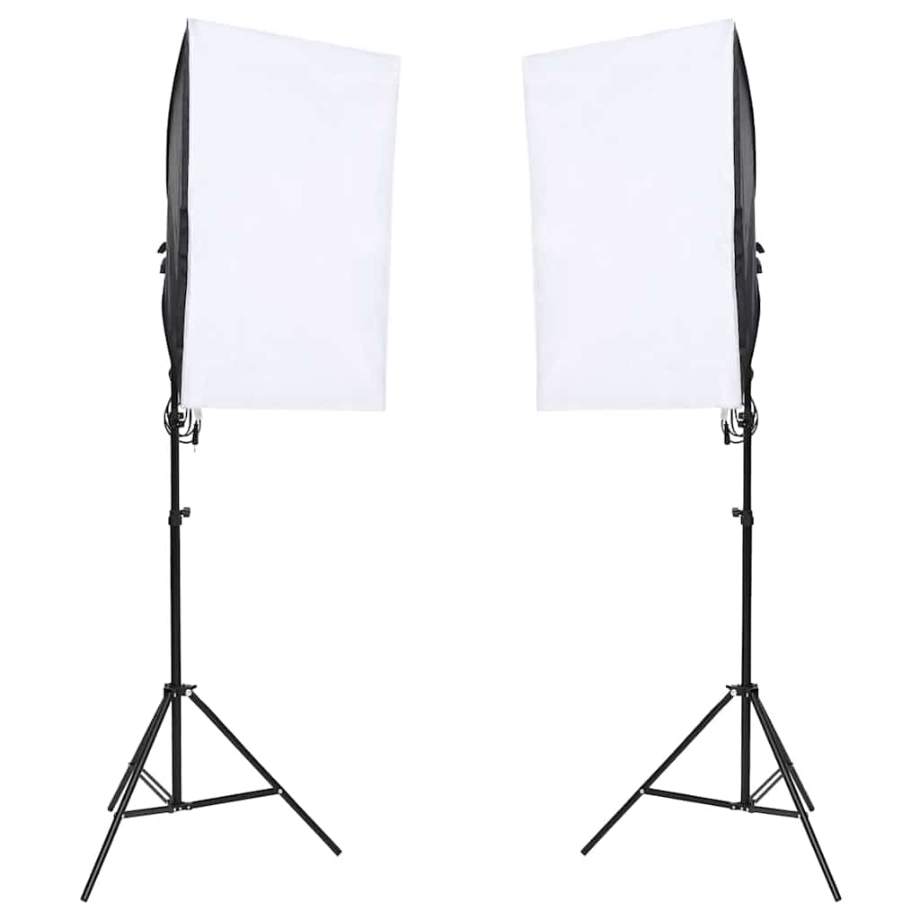 vidaXL Fotograficzny zestaw studyjny z lampami i tłem–