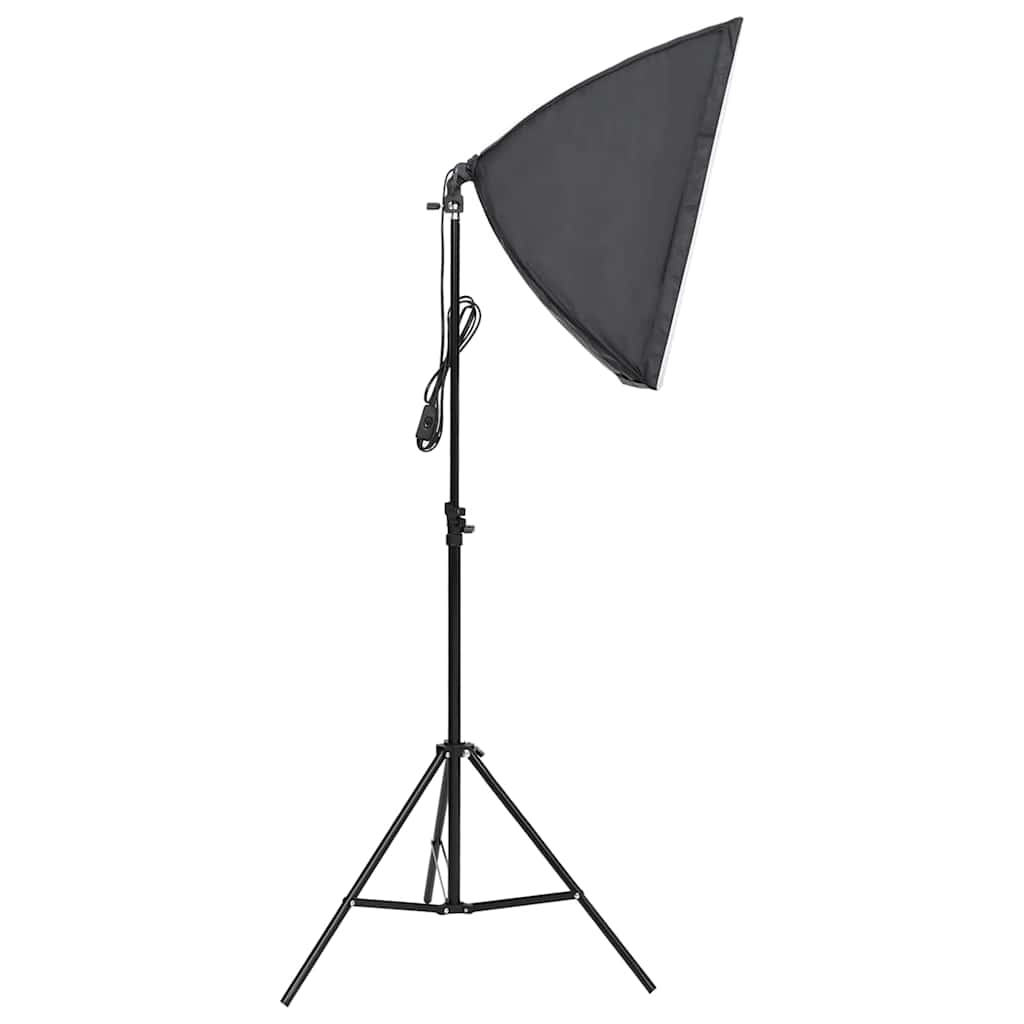 vidaXL Fotograficzny zestaw studyjny z lampami i tłami