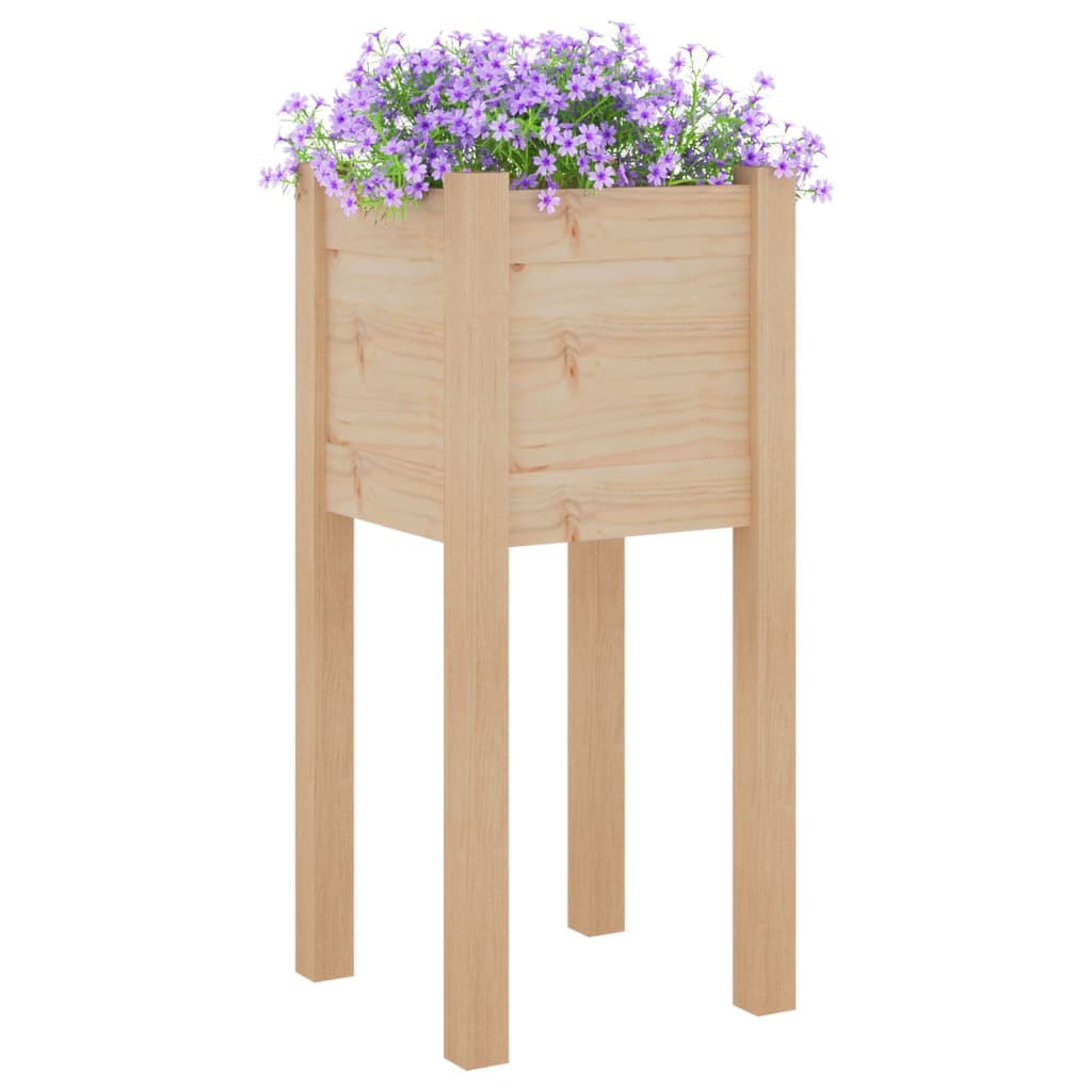 vidaXL Donice ogrodowe, 2 szt., 31x31x70 cm, lite drewno sosnowe