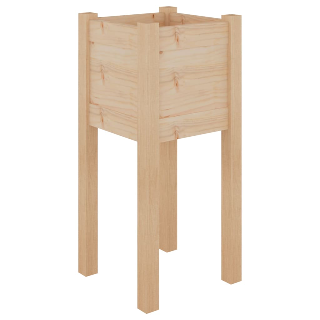 vidaXL Donice ogrodowe, 2 szt., 31x31x70 cm, lite drewno sosnowe