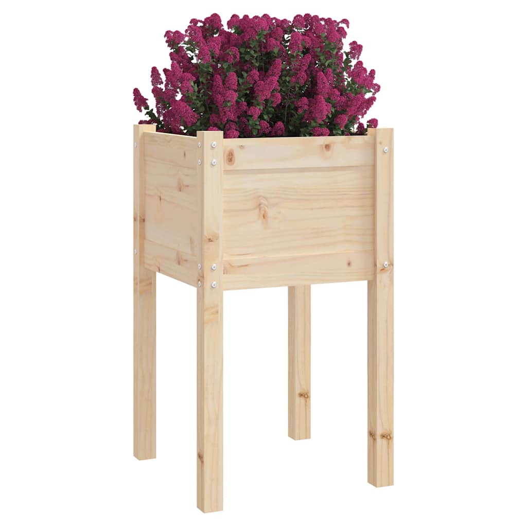 vidaXL Donice ogrodowe, 2 szt., 40x40x70 cm, lite drewno sosnowe