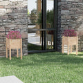 vidaXL Donice ogrodowe, 2 szt., 40x40x70 cm, lite drewno sosnowe