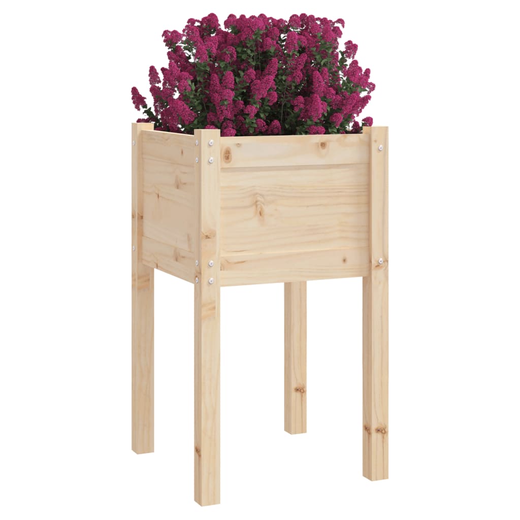 vidaXL Donica ogrodowa, 50x50x70 cm, lite drewno sosnowe