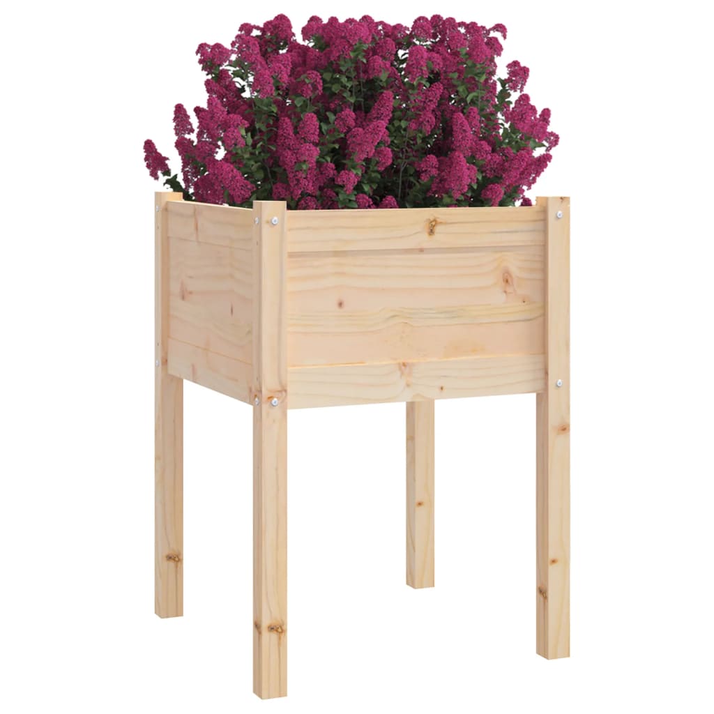 vidaXL Donice ogrodowe, 2 szt., 50x50x70 cm, lite drewno sosnowe