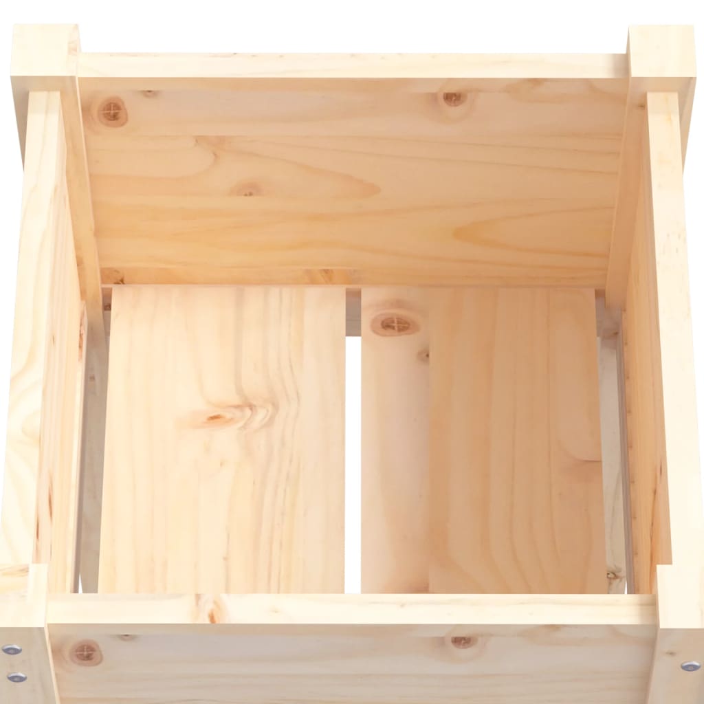 vidaXL Donice ogrodowe, 2 szt., 50x50x70 cm, lite drewno sosnowe