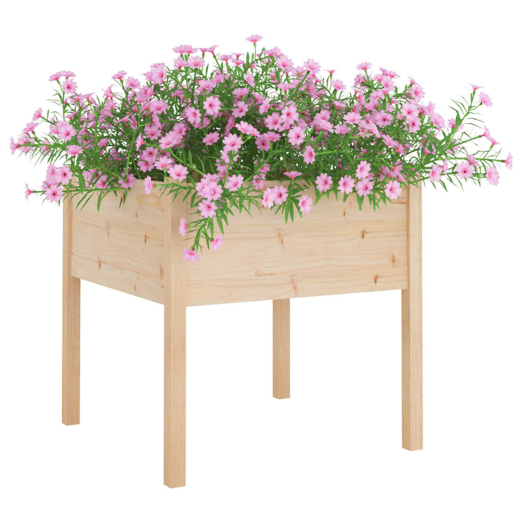 vidaXL Donice ogrodowe, 2 szt., 70x70x70 cm, lite drewno sosnowe