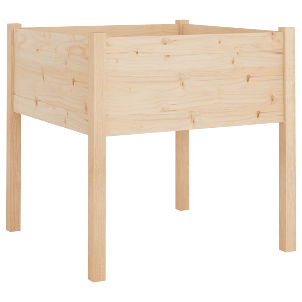 vidaXL Donice ogrodowe, 2 szt., 70x70x70 cm, lite drewno sosnowe