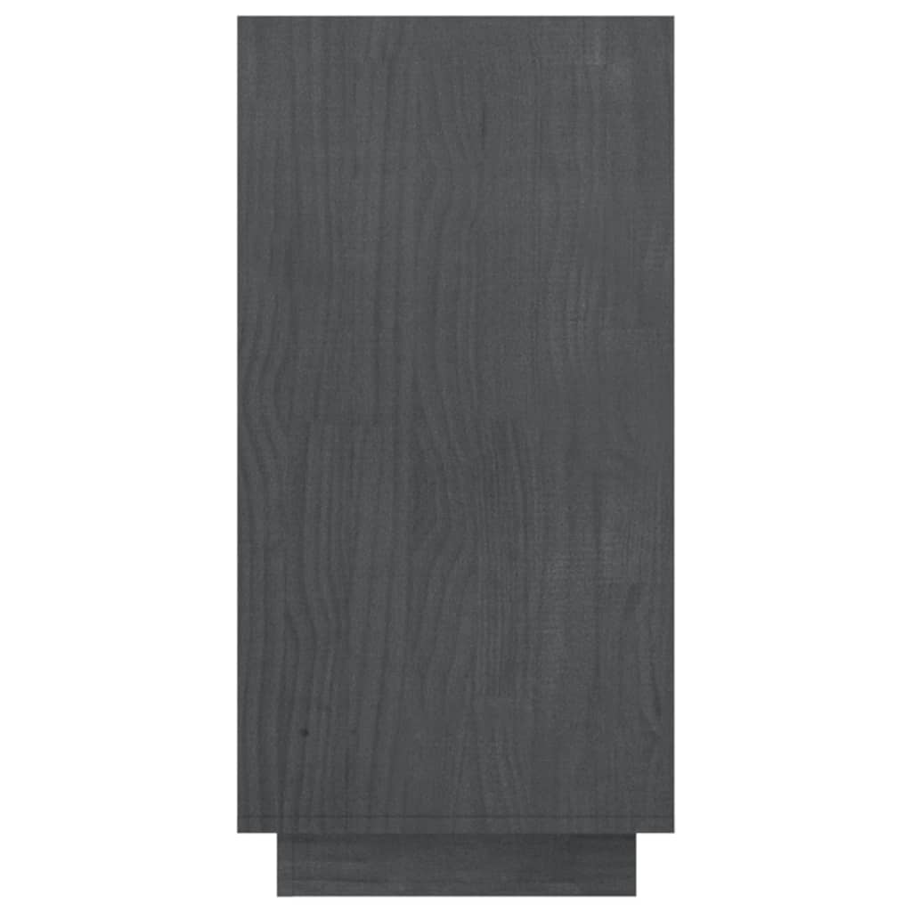 vidaXL Regał na książki, szary, 80x35x71 cm, lite drewno sosnowe