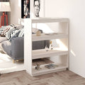 vidaXL Regał na książki/przegroda, biały, 80x35x103 cm, drewno sosnowe