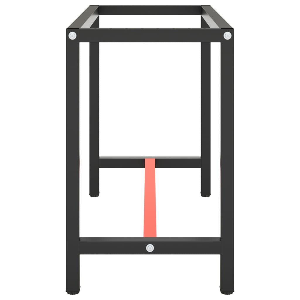 vidaXL Rama do stołu roboczego, czerwono-czarna, 110x50x79 cm, metal