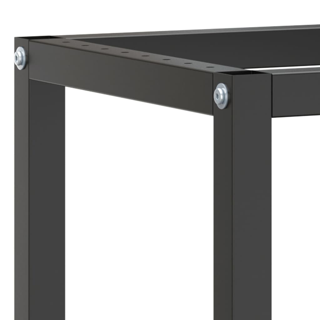 vidaXL Rama do stołu roboczego, czerwono-czarna, 110x50x79 cm, metal
