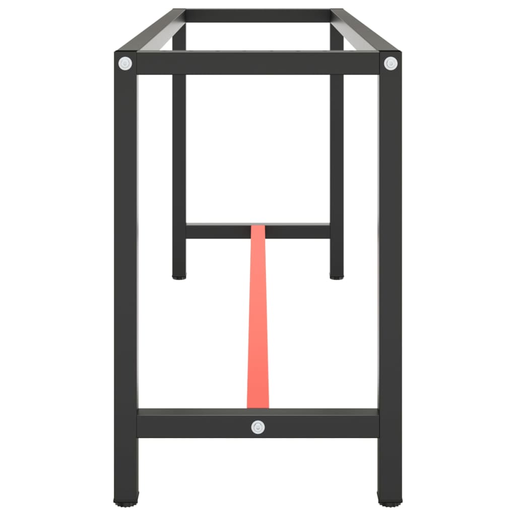 vidaXL Rama do stołu roboczego, czerwono-czarna, 170x50x79 cm, metal