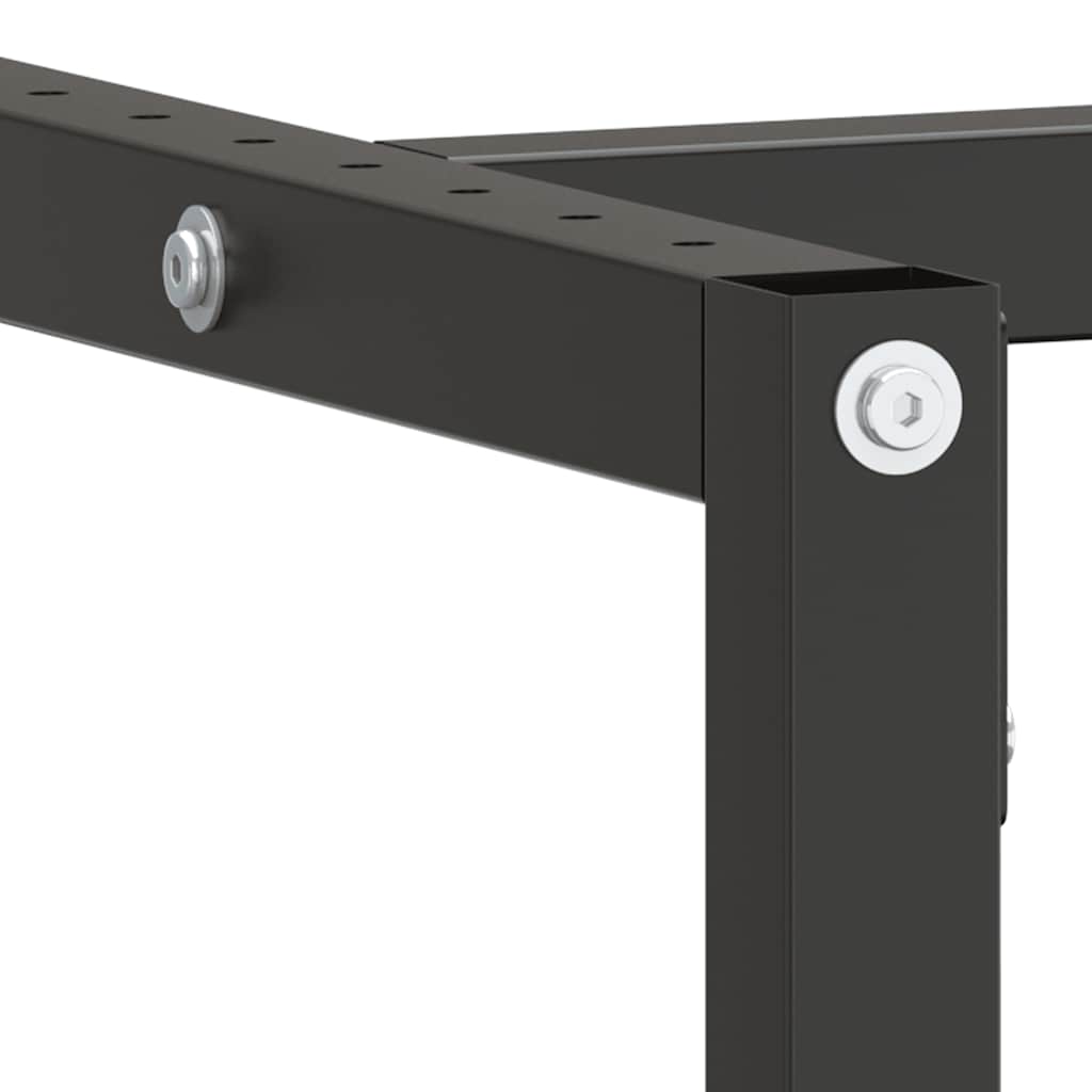vidaXL Rama do stołu roboczego, czerwono-czarna, 180x57x79 cm, metal