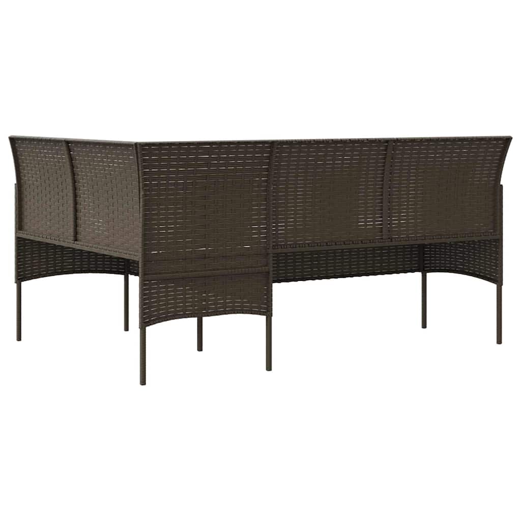 vidaXL 5-cz. zestaw wypoczynkowy do ogrodu, z poduszkami, polirattan