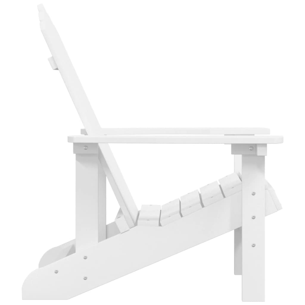 vidaXL Krzesło ogrodowe Adirondack, HDPE, białe