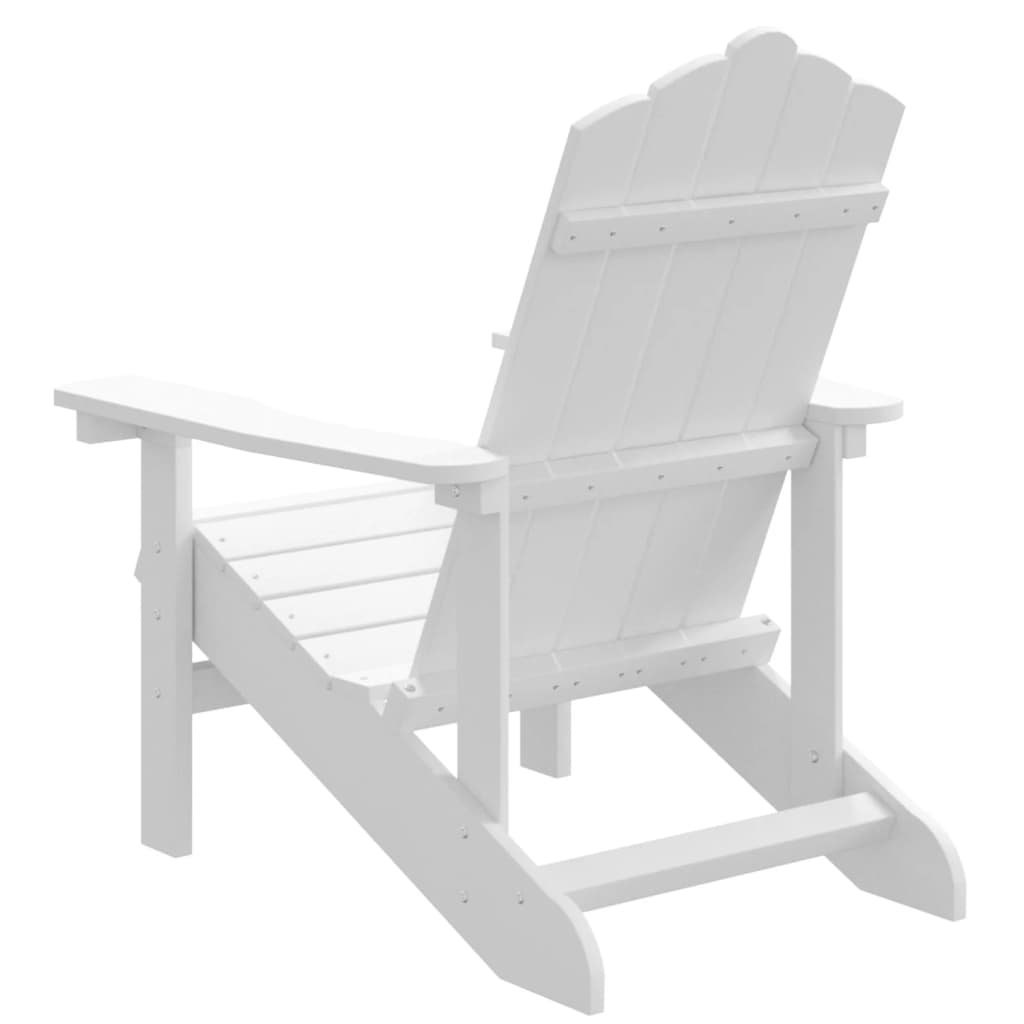 vidaXL Krzesło ogrodowe Adirondack, HDPE, białe