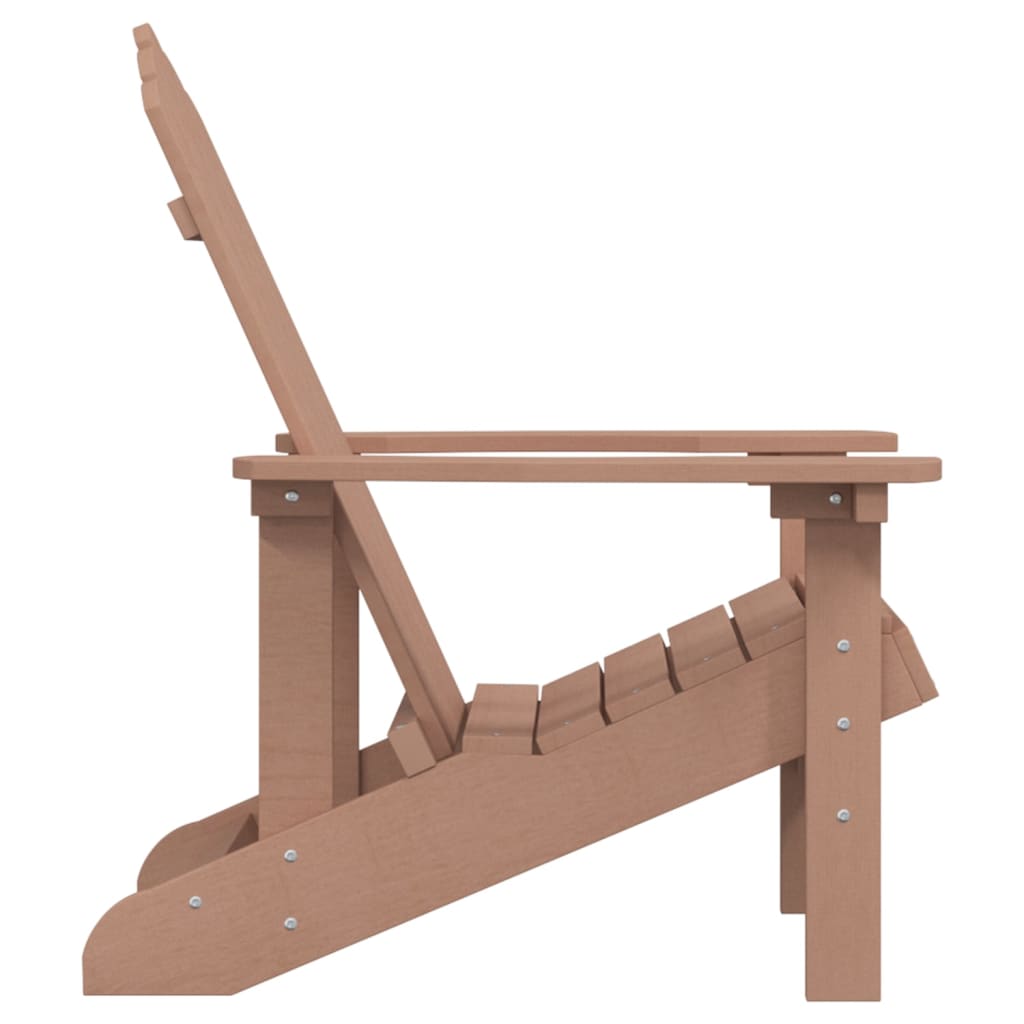 vidaXL Krzesło ogrodowe Adirondack, HDPE, brązowe