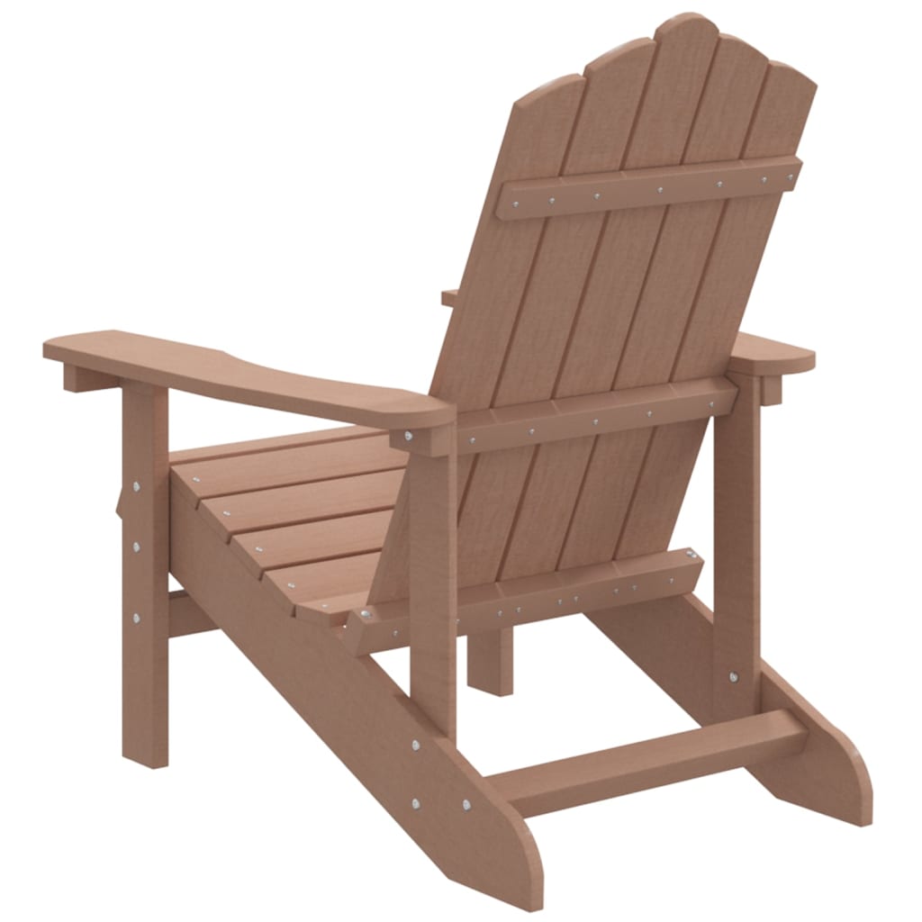 vidaXL Krzesło ogrodowe Adirondack, HDPE, brązowe
