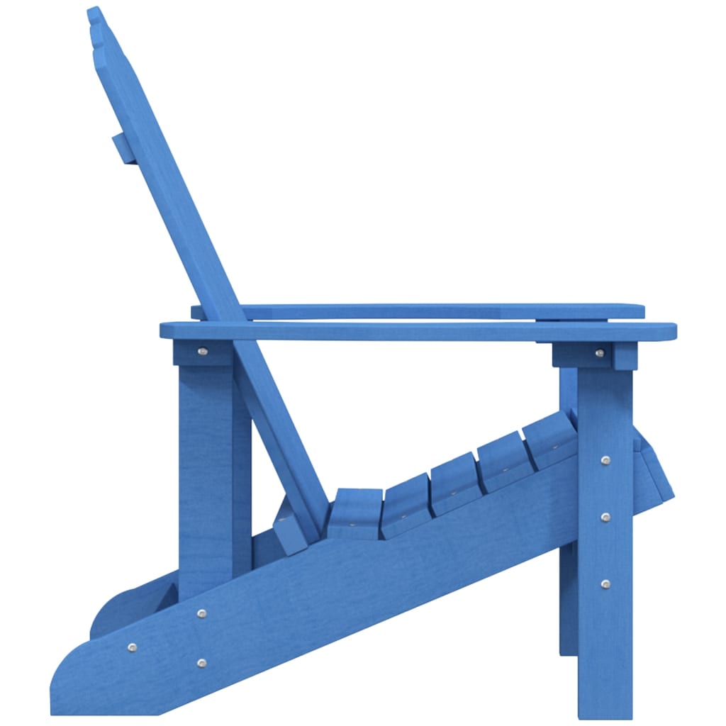 vidaXL Krzesło ogrodowe Adirondack, HDPE, morski błękit